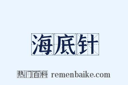 海底针是什么意思的图片